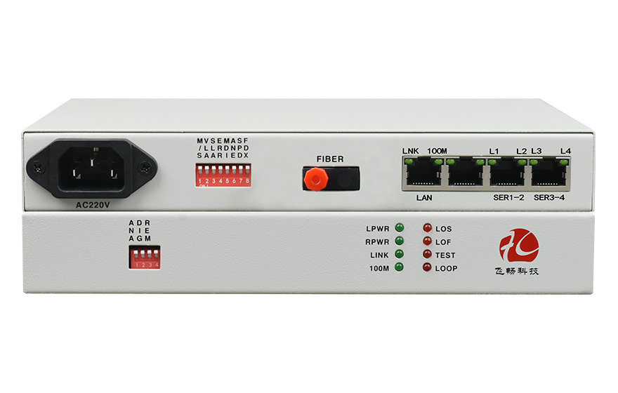 91AV看片入口科技-光纤-ETH+4RS232转换器（带宽2M）