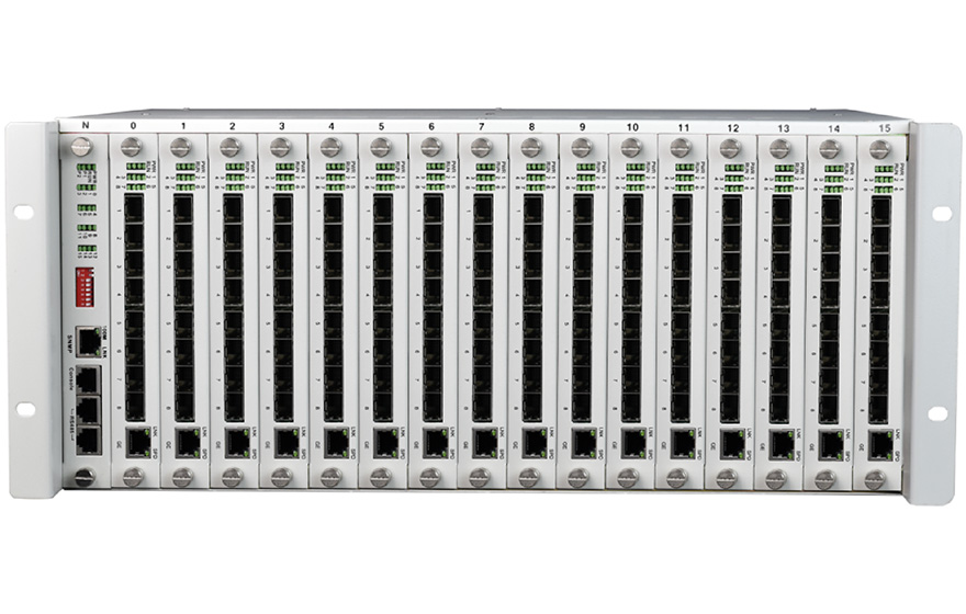 91AV看片入口科技-4U网管型 128个光方向百兆光纤收发器机框