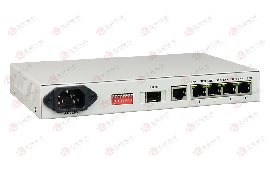 91AV看片入口科技-普通型 4路百兆电 光纤收发器
