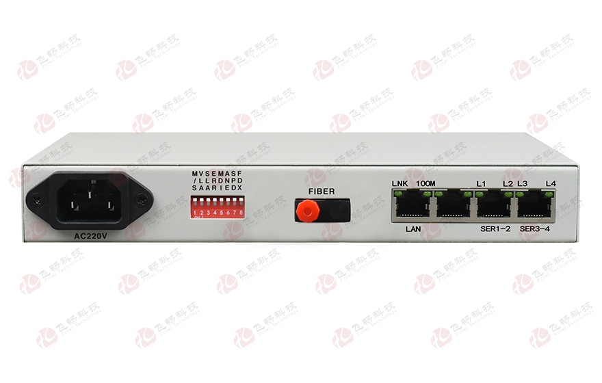 91AV看片入口科技-光纤-ETH+4RS232转换器（带宽2M）