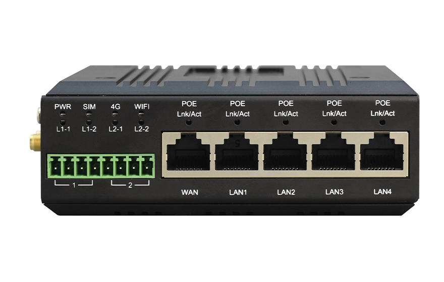 91AV看片入口科技-4xLan+1xWan+2路串口 4G路由器(支持双卡双待与POE供电)